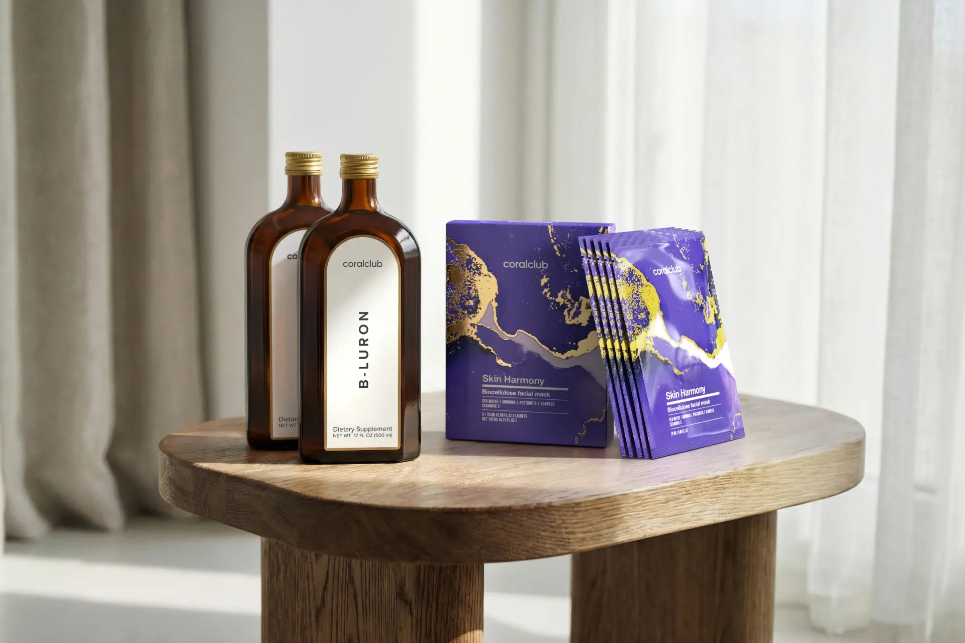 B-Luron + Skin Harmony Biocellulose facial mask (5 sachets)